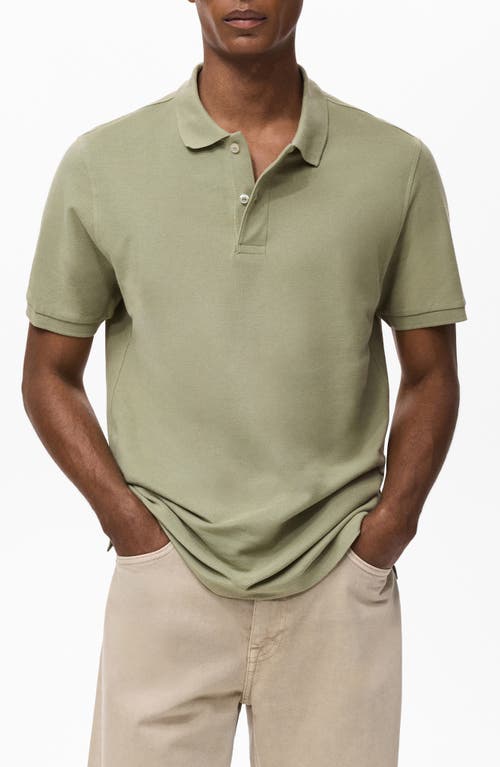 Mango Regular Fit Cotton Piqué Polo In Multi