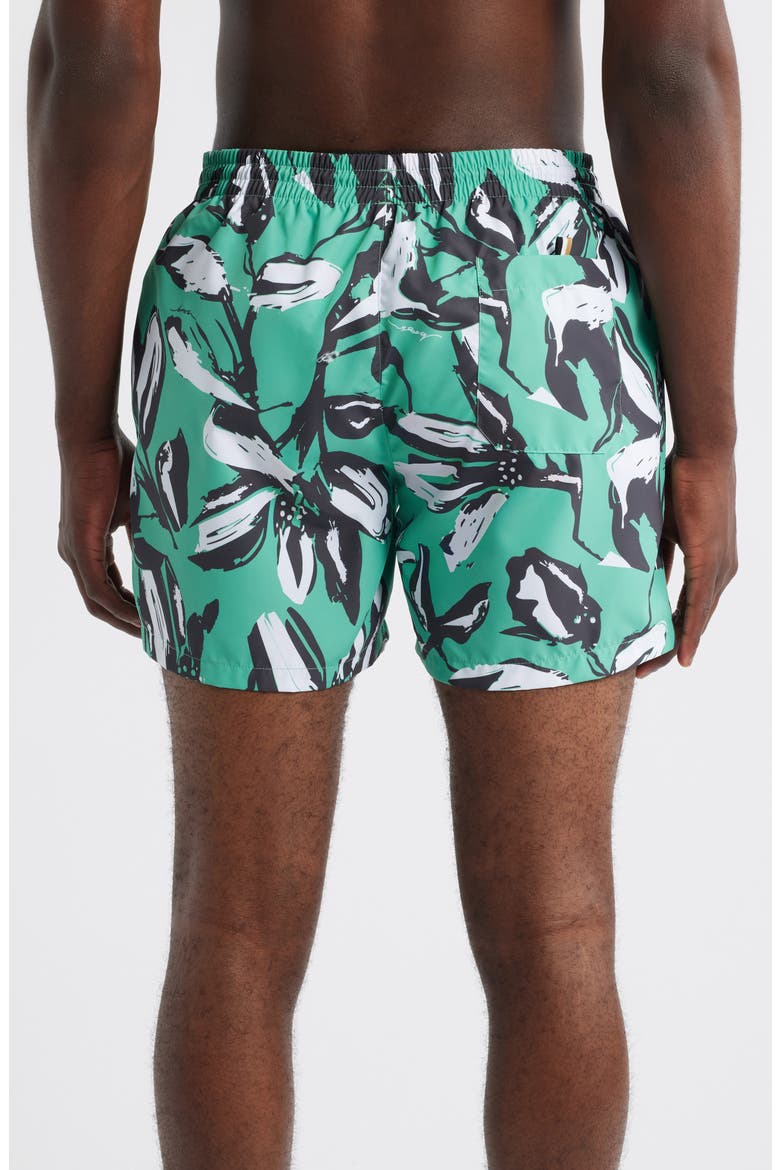 Piranha Swim Trunks, Alternate, color, BRIGHT GREEN