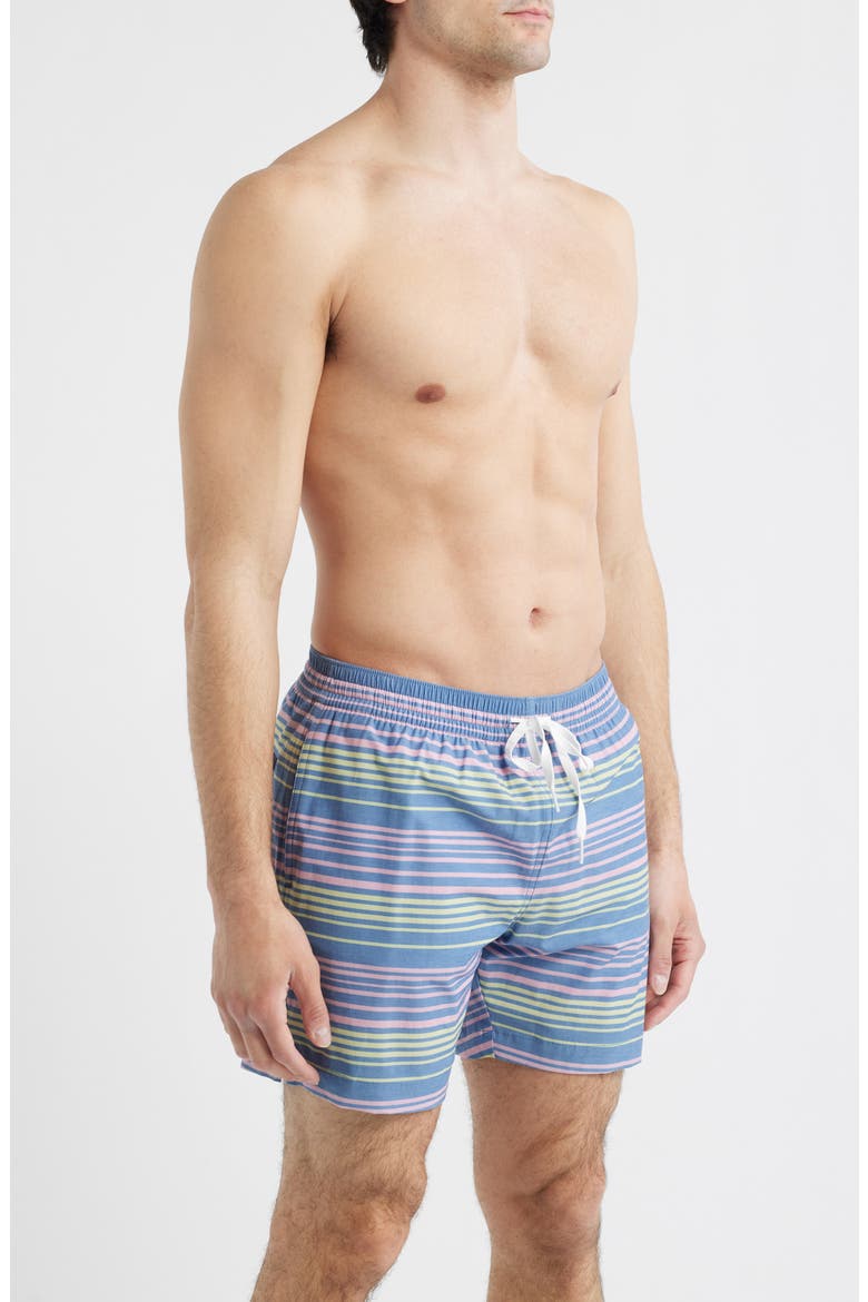 The Blossom Bands 5.5-Inch Swim Trunks, Alternate, color, DUSTY BLUE