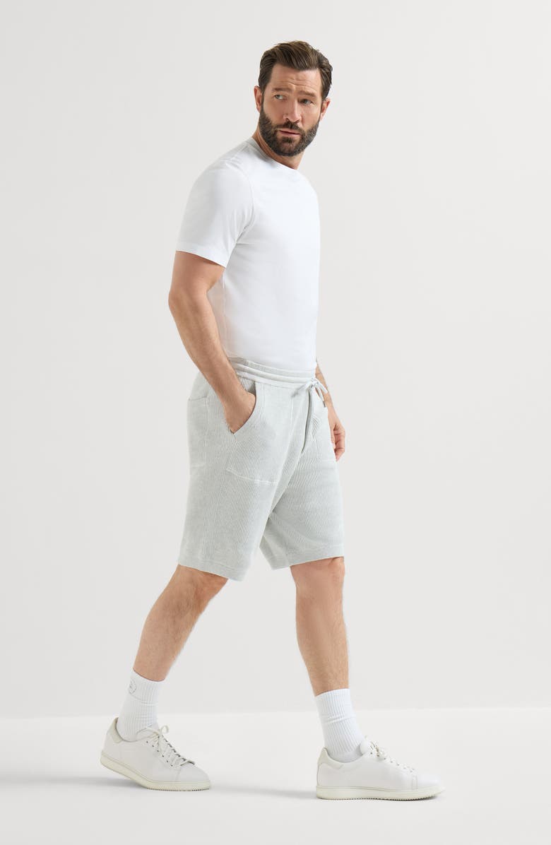 Brunello Cucinelli Knitted Bermuda shorts, Alternate, color, Fog