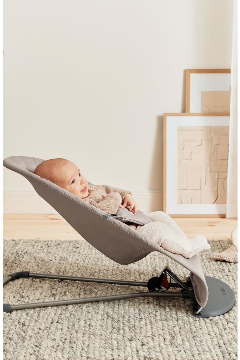 Bouncer Bliss Convertible Quilted Baby Bouncer, Alternate, color, SAND GREY