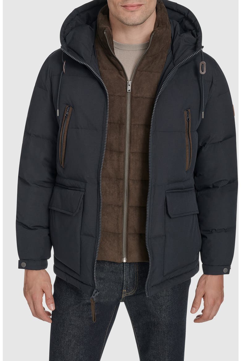Quilted Hooded Jacket, Main, color, INK