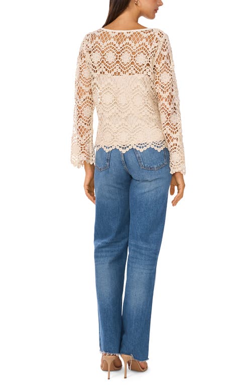 VINCE CAMUTO VINCE CAMUTO OPEN STITCH LACE TOP 