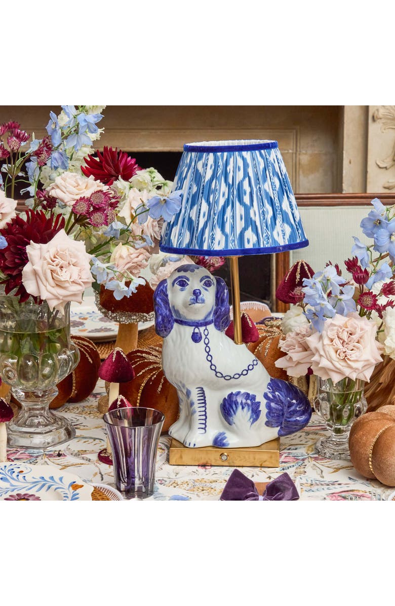 Mrs. Alice Cobalt Ikat Lampshade, Alternate, color, Blue