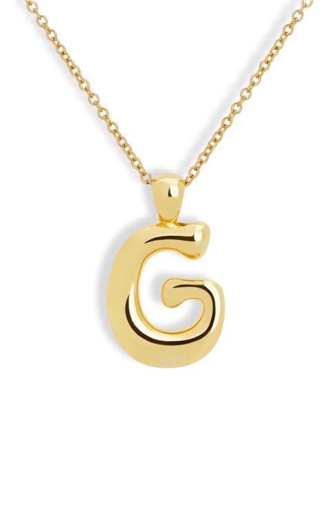 Blake Bubble Letter Pendant Necklace