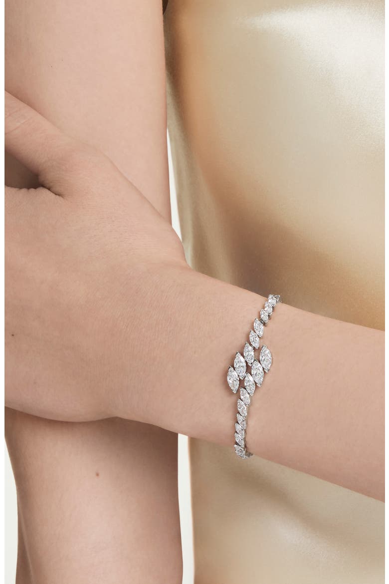 Mesmera Marquise Bracelet, Alternate, color, WHITE CRYSTAL RHODIUM
