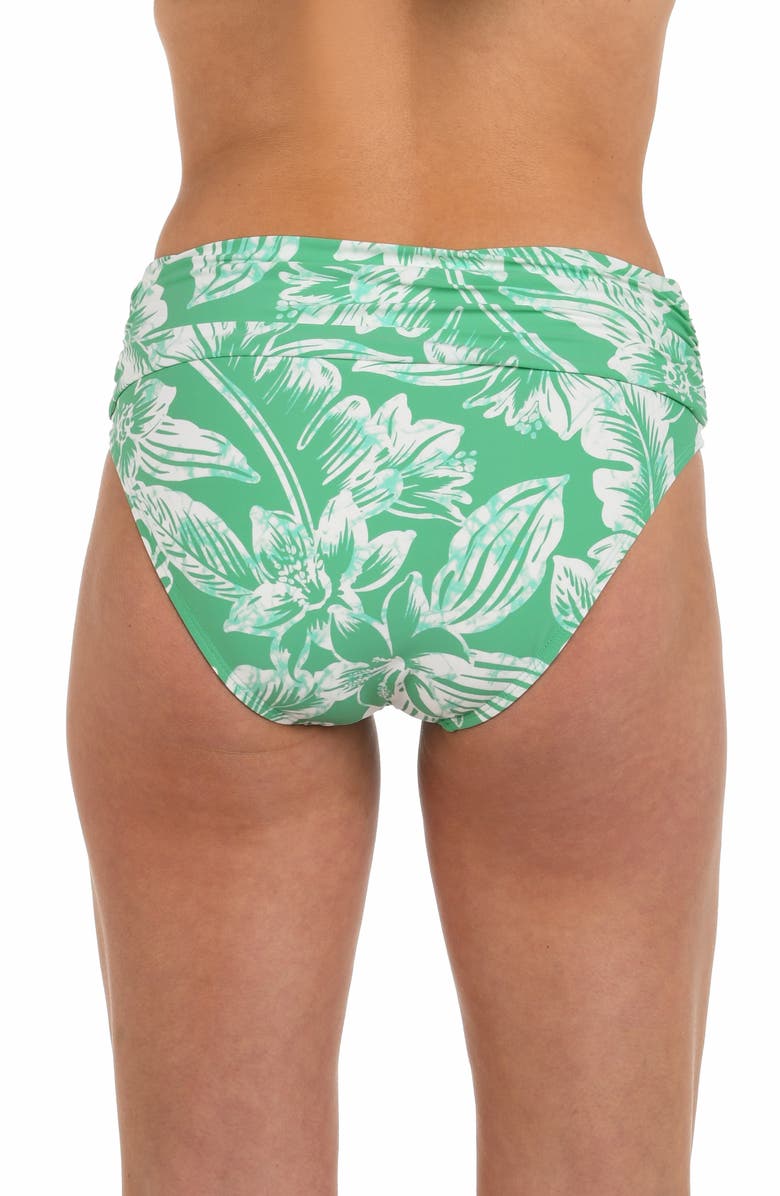 La Blanca Batiki Mid Rise Bikini Bottoms, Alternate, color, Eucalyptus