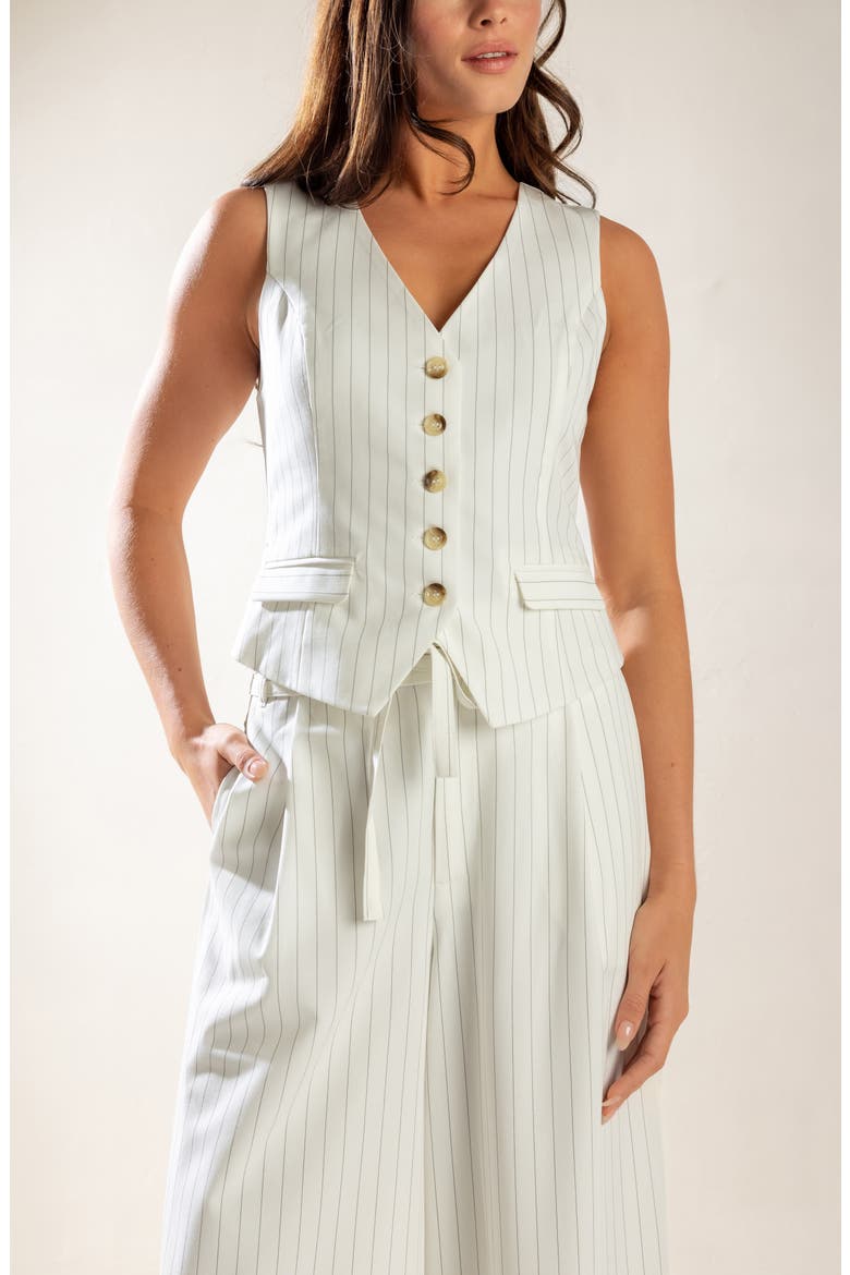 Striped Vest, Alternate, color, WHITE