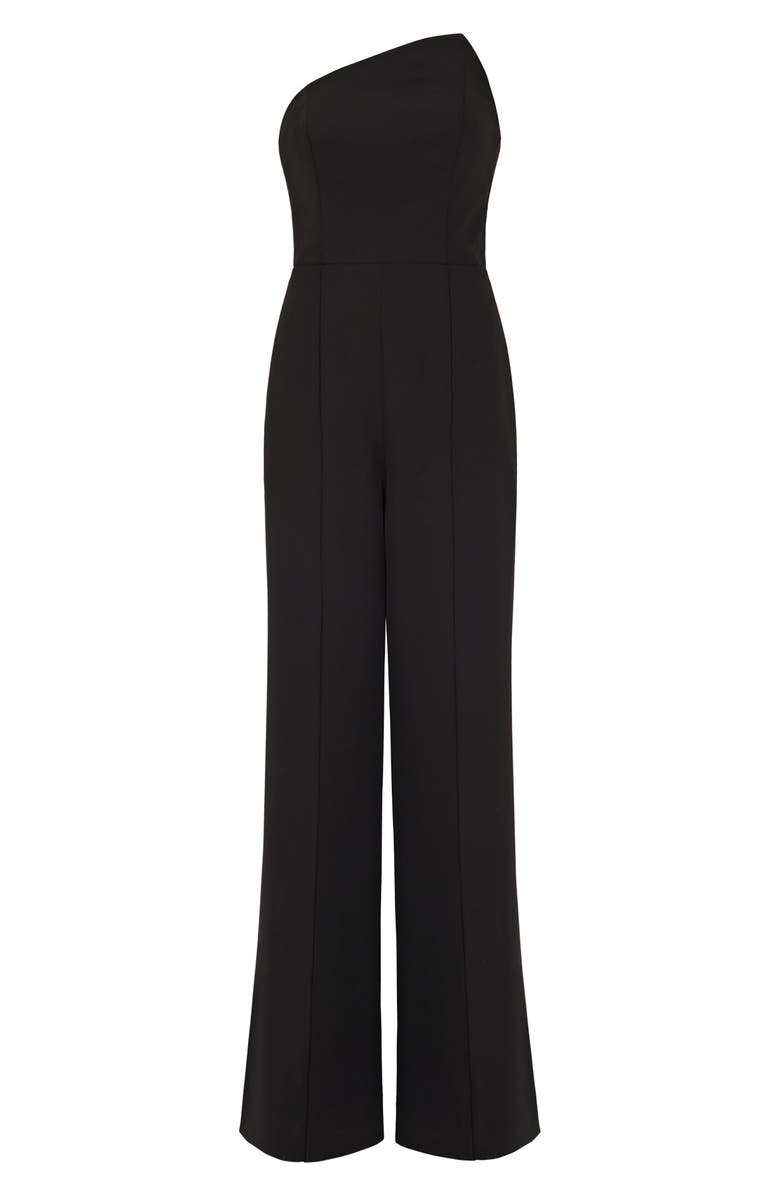 Milly Atlas Cady Asymmetric Neck Strapless Jumpsuit, Alternate, color, 