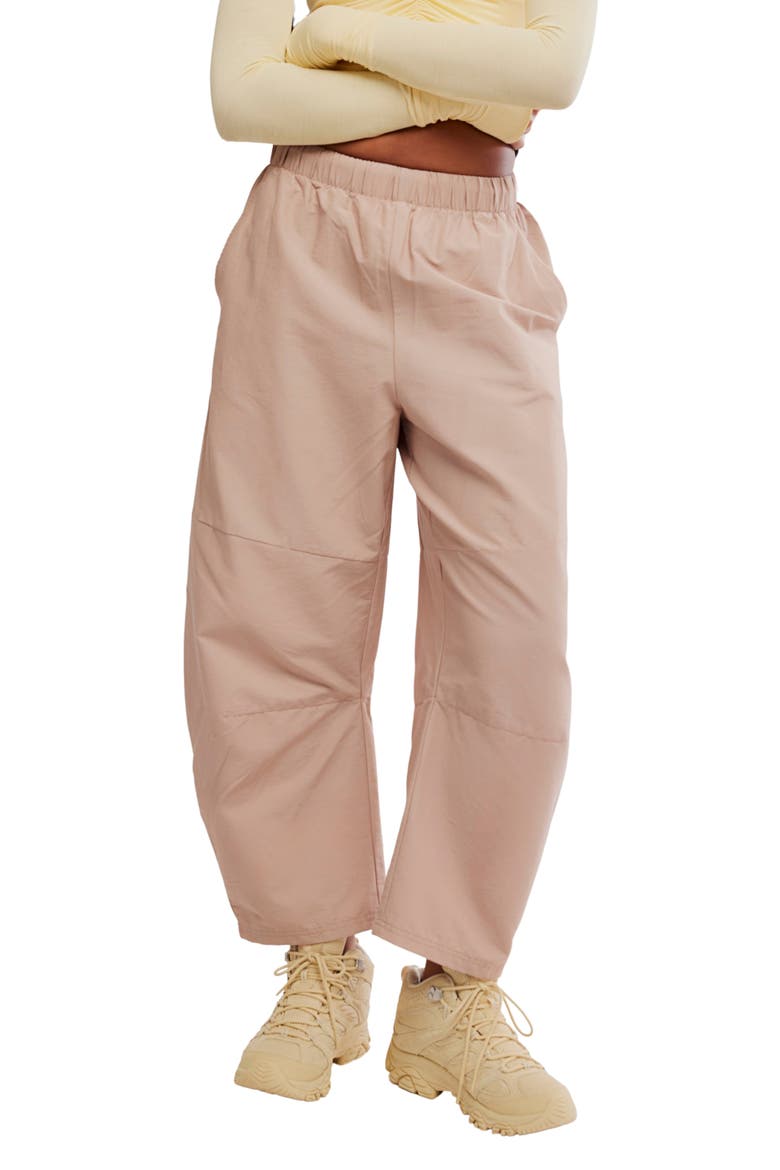 FP Movement Game Day High Rise Barrel Leg Pants, Main, color, SANDY