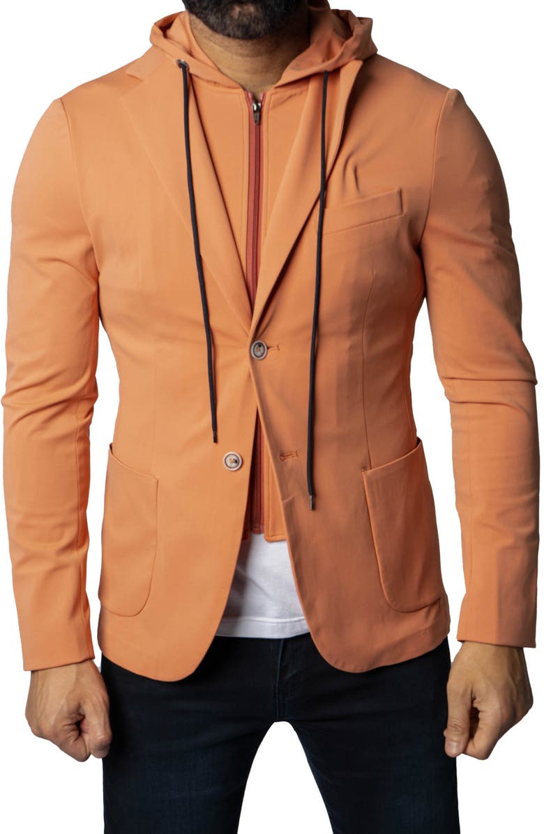 Maceoo Carnelian Stretch Jacket & Removable Hooded Bib, Alternate, color,