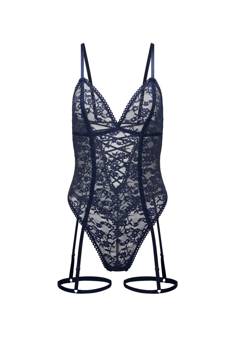 Clarise Bodysuit Lingerie, Alternate, color, Dark blue