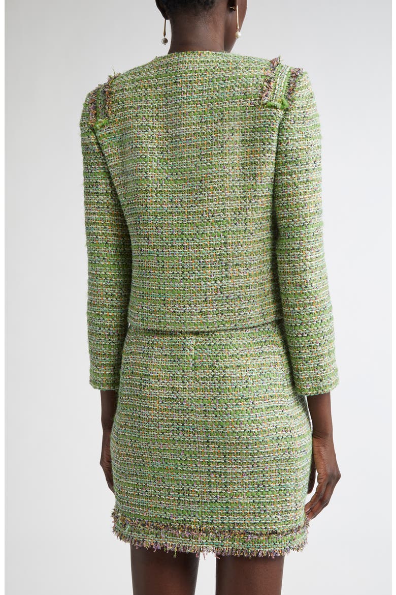 Arden Metallic Tweed Jacket, Alternate, color, JADE/ LIGHT JADE MULTI