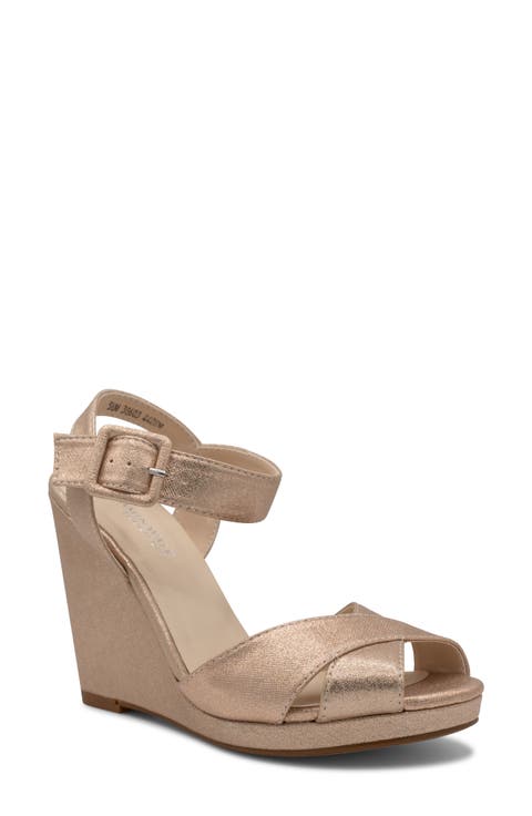 Stormy Shimmer Wedge Sandal
