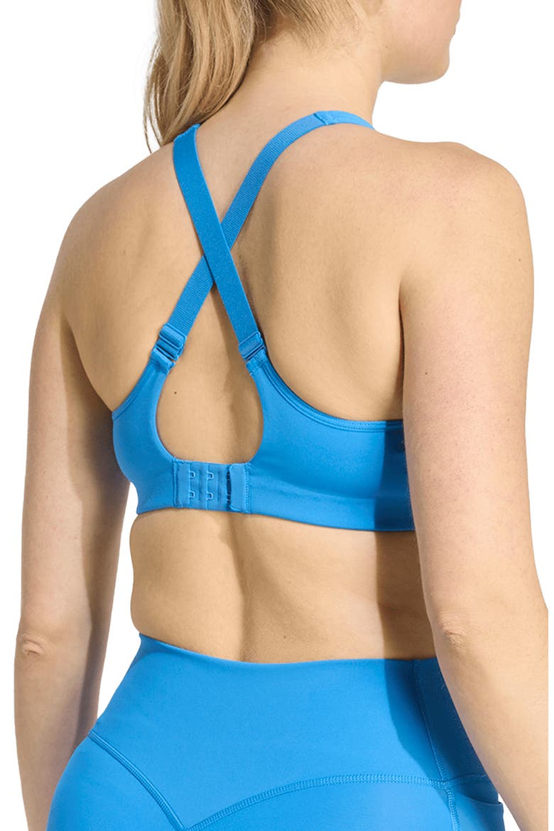 Optime Workout High Support Climacool Sports Bra, Alternate, color, RAY BLUE