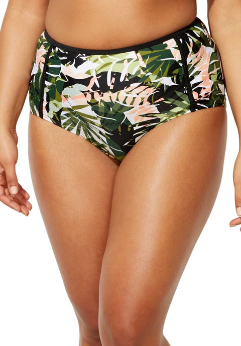 High Waist Piped Swim Brief