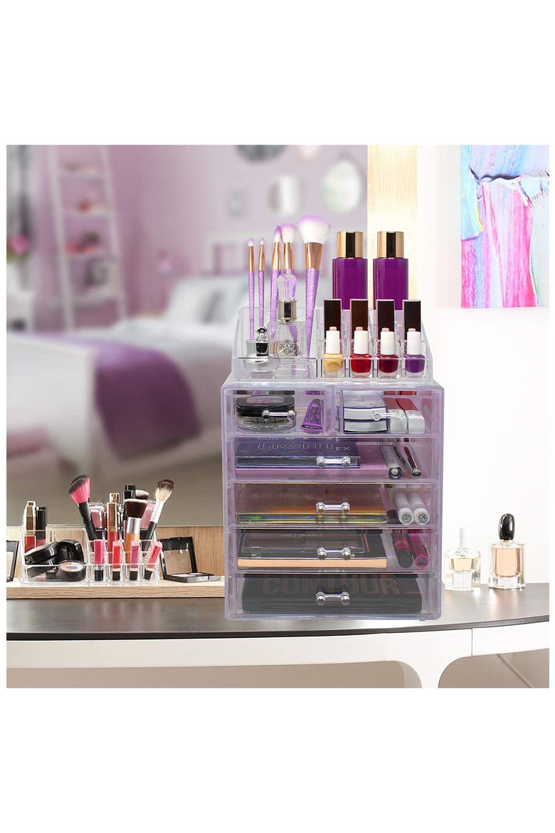 Makeup and Jewelry Storage Case Display Set - Tie-Dye, Alternate, color, TIE DYE