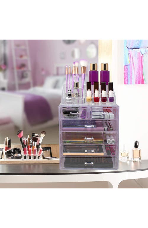 Sorbus Makeup And Jewelry Storage Case Display Set In Tie Dye