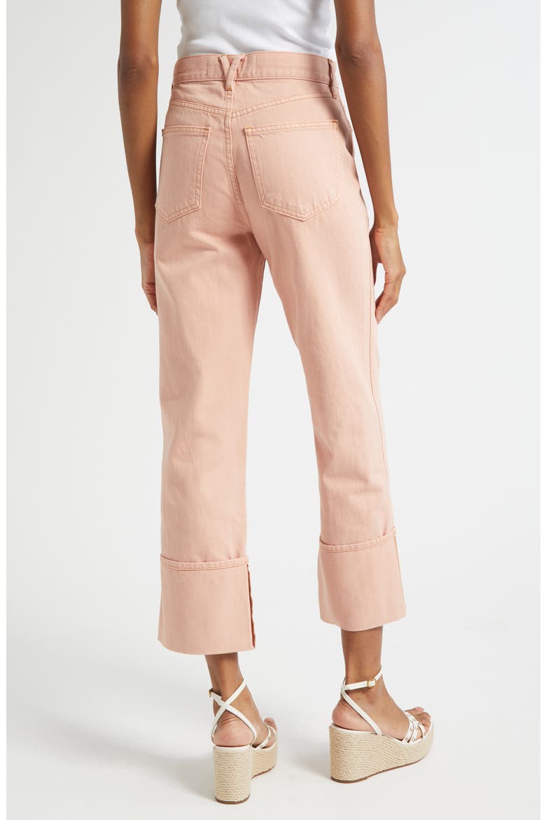 Dylan Cuffed High Waist Relaxed Straight Leg Jeans, Alternate, color, PINK BLOSSOM