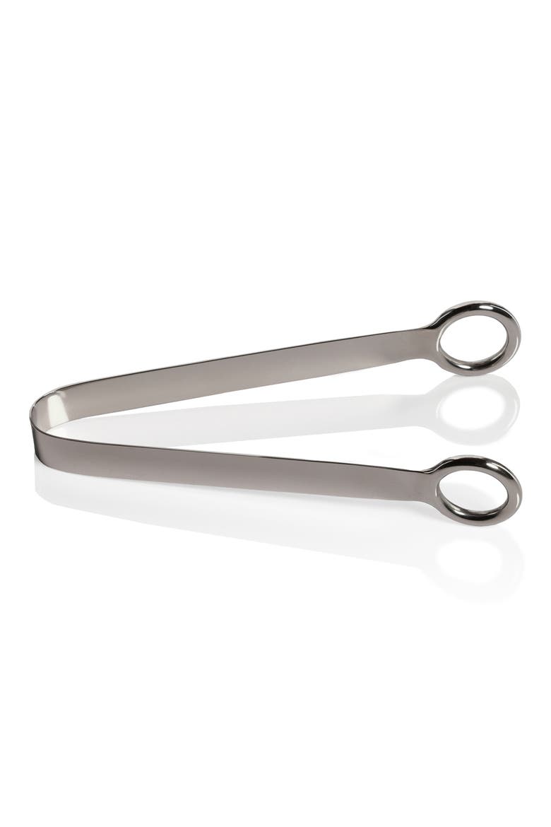 Avenir Polished Ice Tongs, Main, color, SILVER