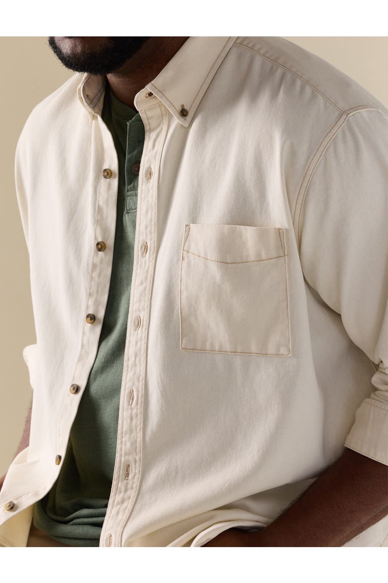 Big & Tall Twill Shirt Jacket, Alternate, color, IVORY