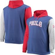 FANATICS Men's Fanatics Branded Royal/Red Philadelphia 76ers Big & Tall Double Contrast Pullover Hoodie