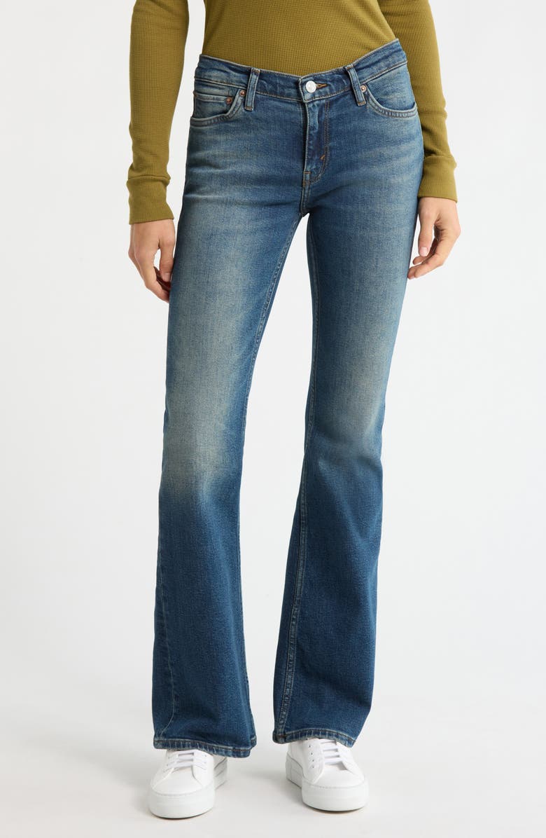 Re/Done Low Rise Micro Bootcut Jeans, Main, color, Smoke Water