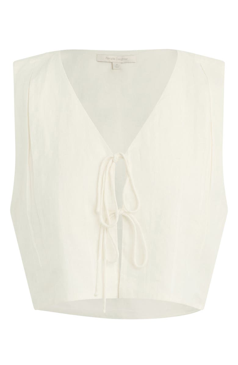 Favorite Daughter The Invisible String Sleeveless Crop Top, Alternate, color, Cream