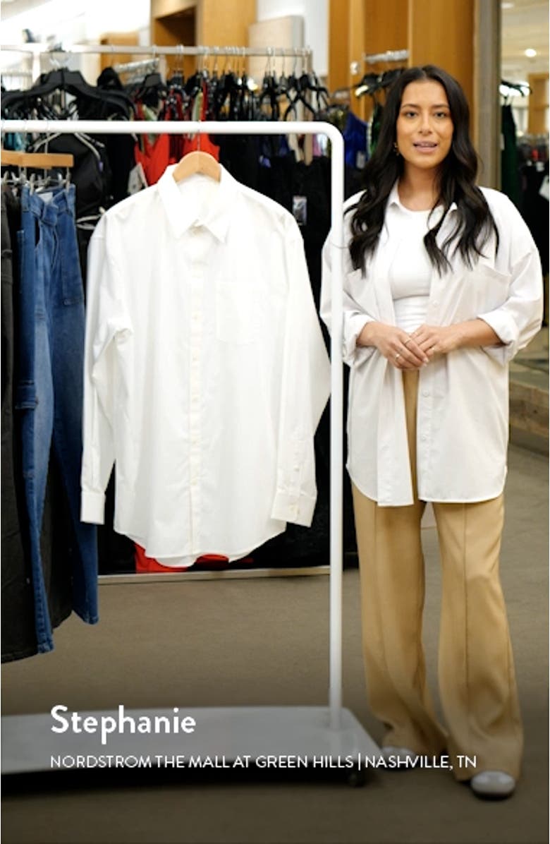 Oversize Poplin Button-Up Shirt, sales video thumbnail