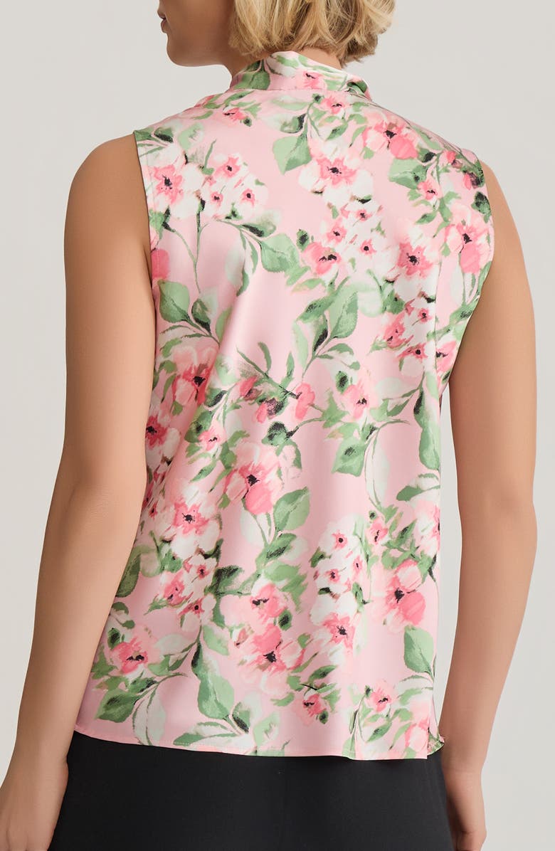 KASPER Tie Neck Sleeveless Bias Cut Satin Top, Alternate, color, 