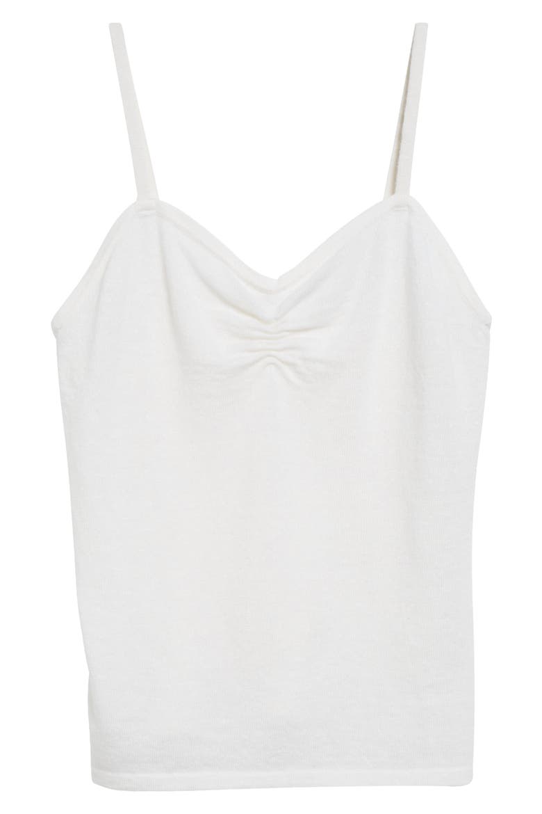 Cashmere & Linen Knit Camisole, Alternate, color, MERINGUE