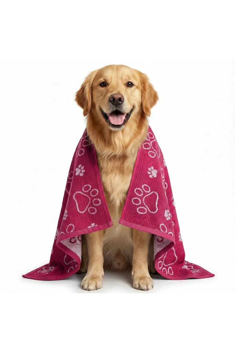 Drytek Dog Bath Towel, Main, color, Pink
