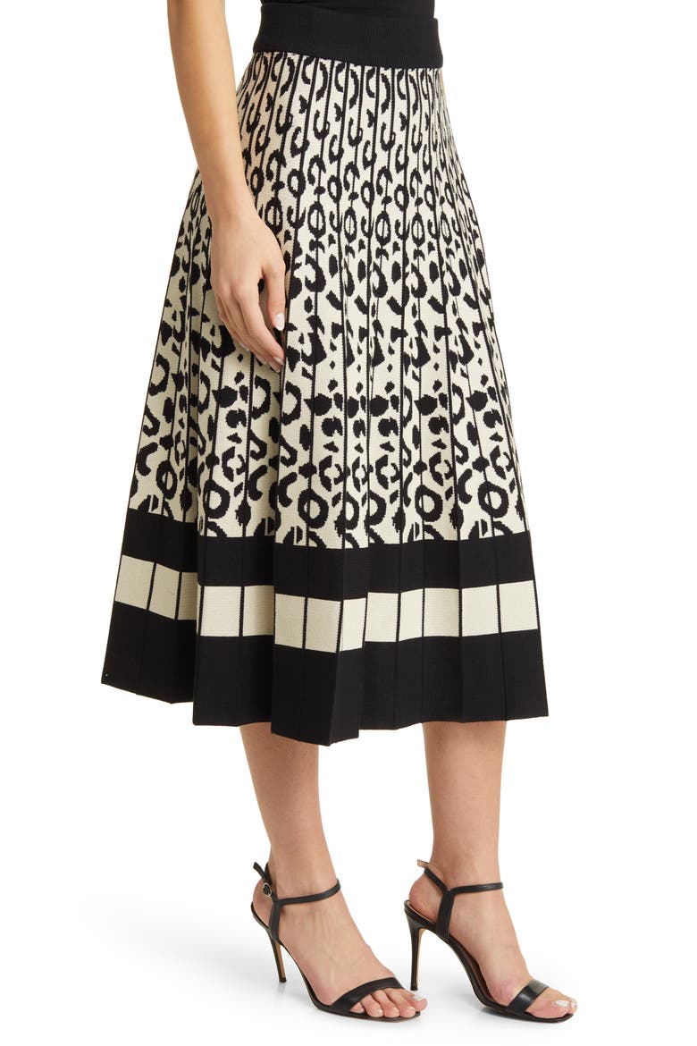 Mija Jacquard Skirt, Alternate, color, BLACK