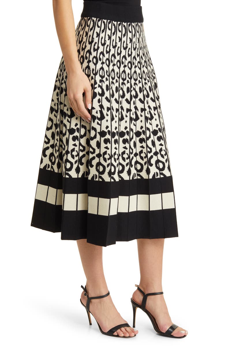 NIKKI LUND Mija Jacquard Skirt, Alternate, color, Black