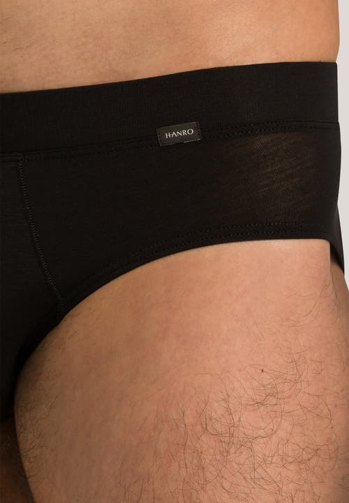 Hanro Natural Function Tencel And Cotton Brief In Deep Black