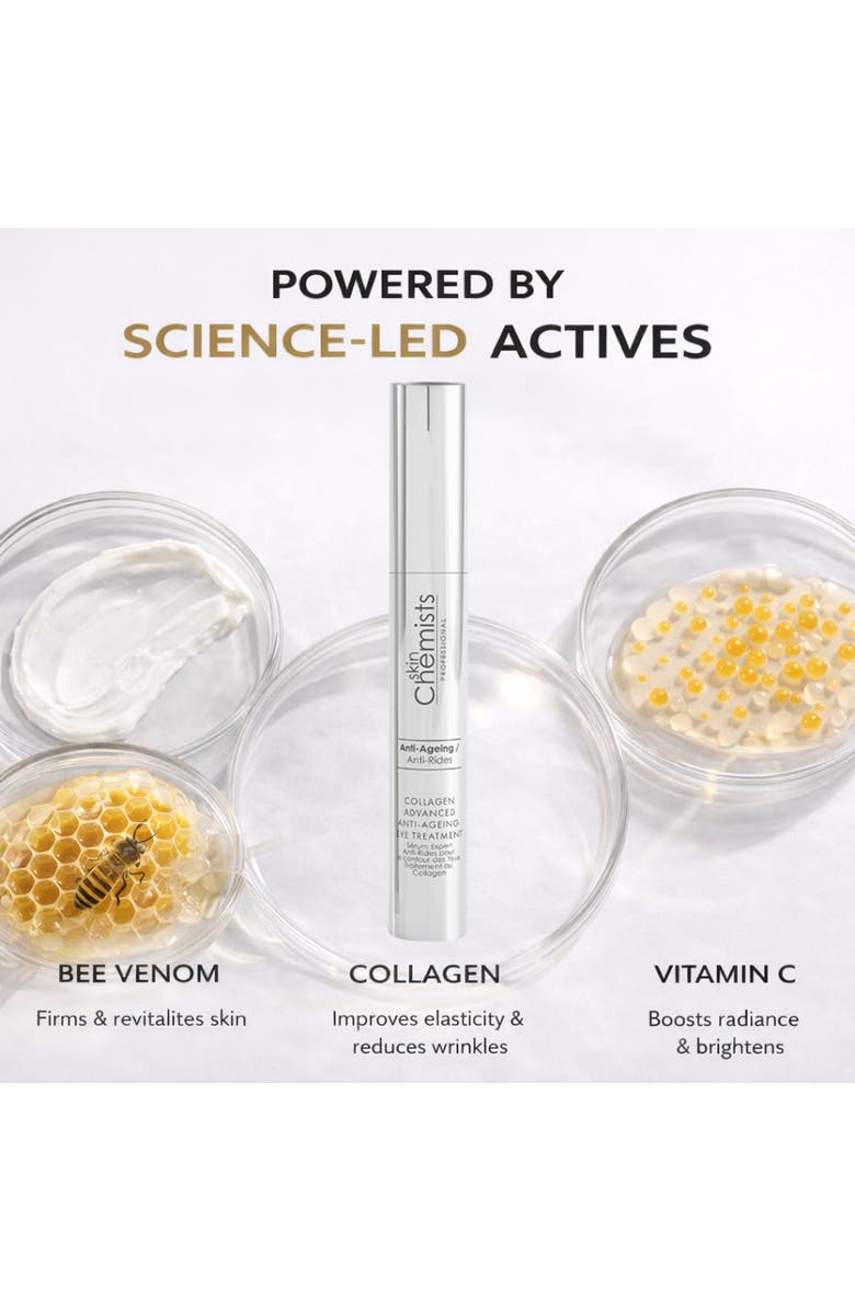 SKINCHEMISTS Collagen Advanced Anti-Ageing Eye Treatment 15ml for Loss of Firmness, Anti-Aging, Alternate, color, White