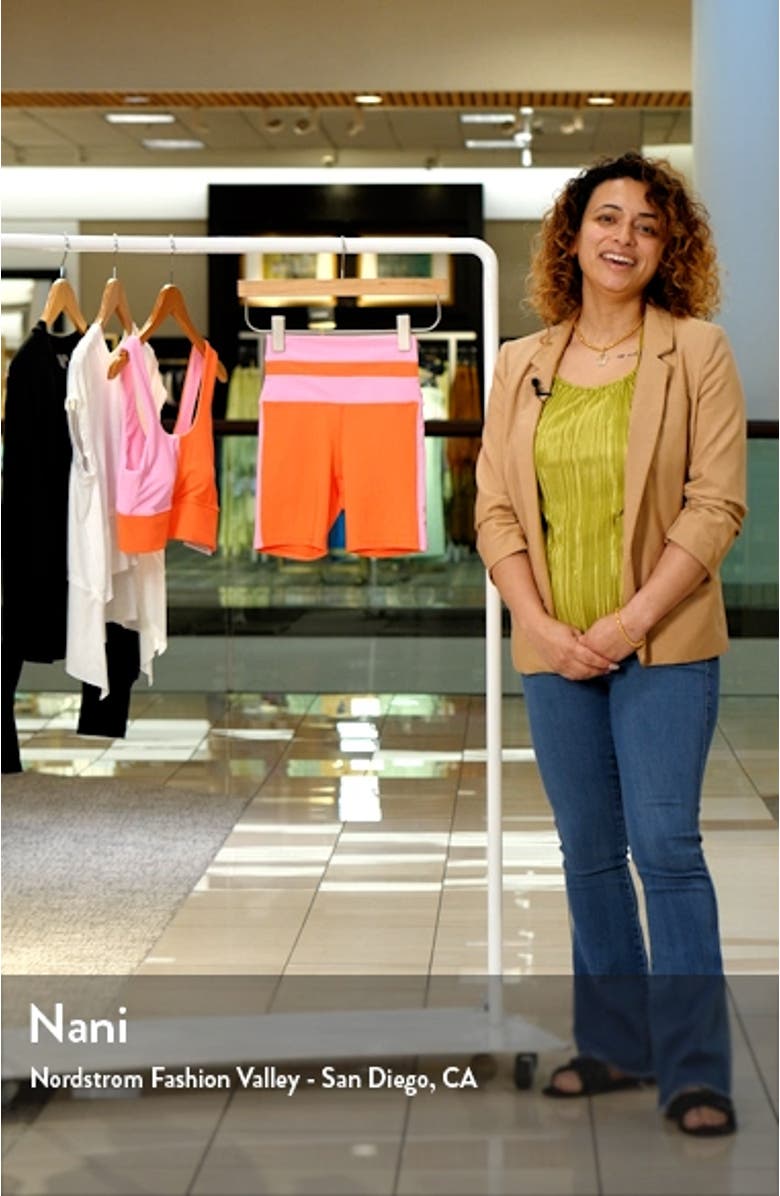 Samantha Rib Colorblock Bike Shorts, sales video thumbnail