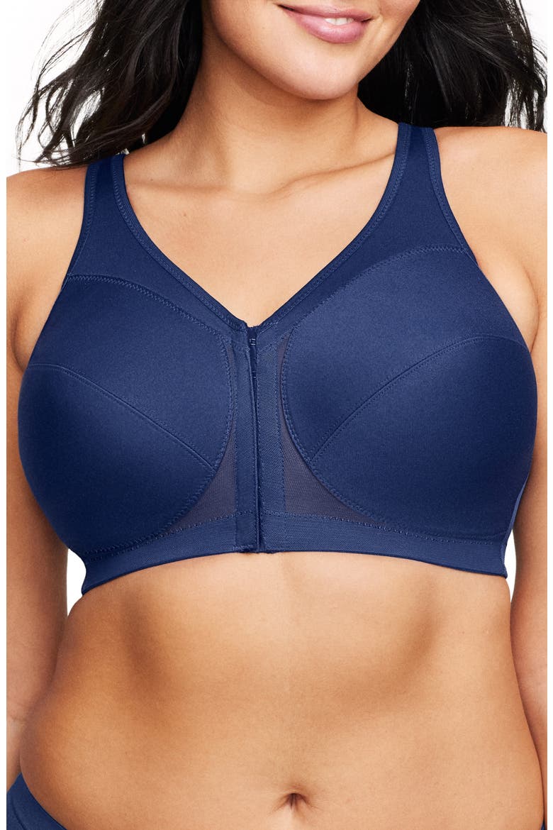 MagicLift® Front Closure Posture Back Bra, Main, color, BLUE