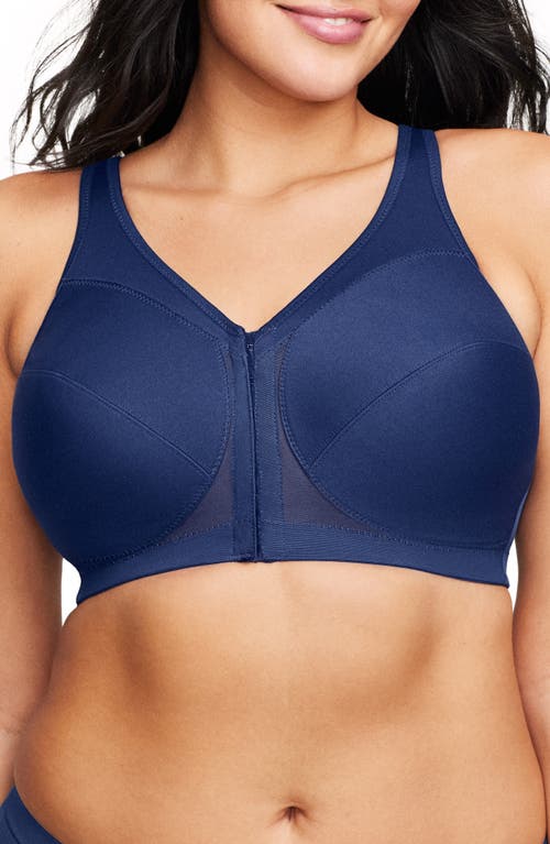 Glamorise MagicLift® Front Closure Posture Back Bra in Blue 