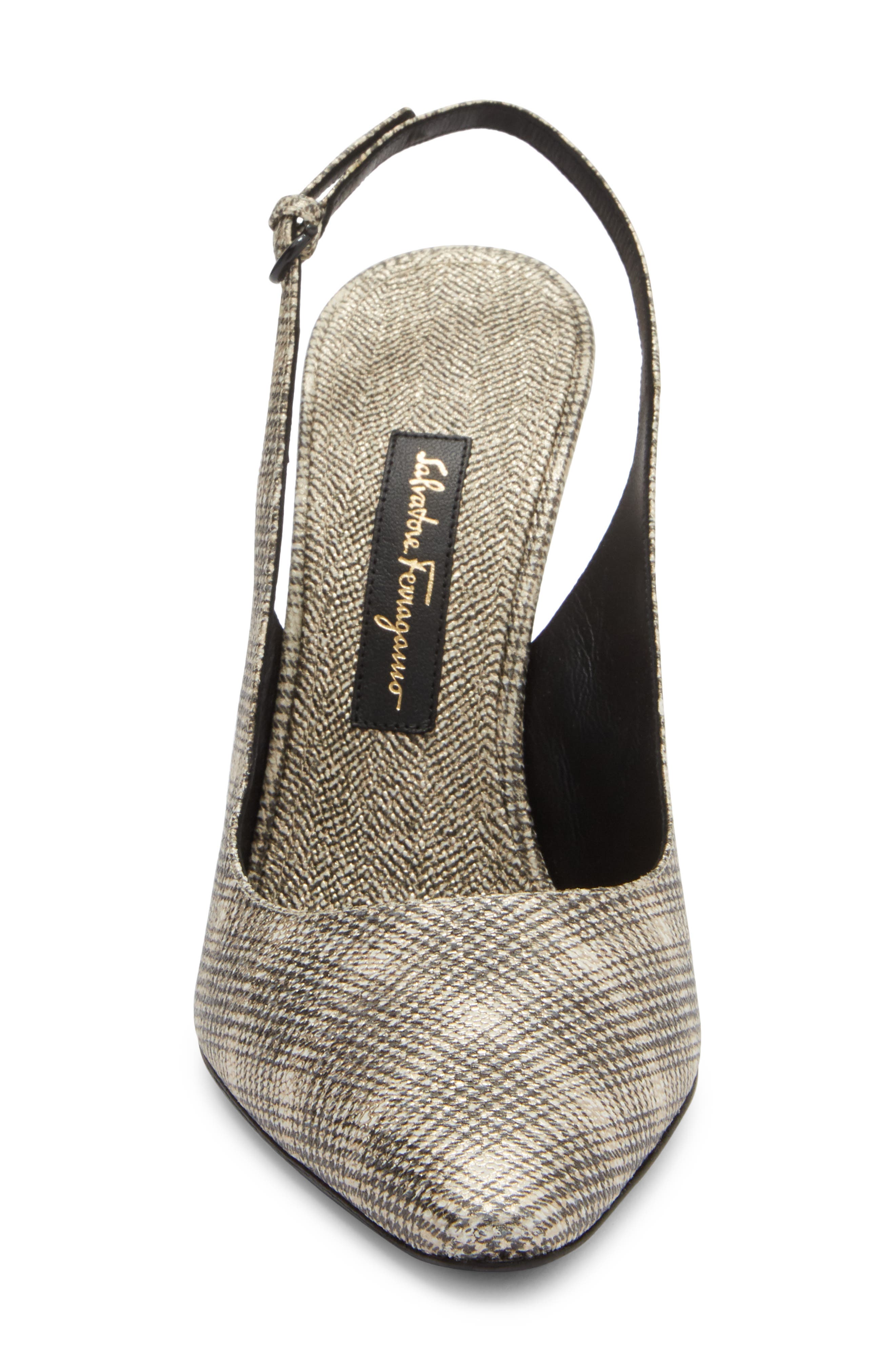 FERRAGAMO Jessie X5 Slingback Pump, Alternate, color, Light Yellow Gold