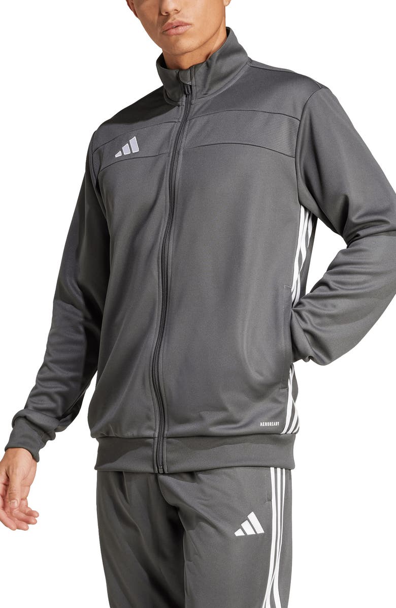 adidas Tiro 25 Essentials Training Jacket, Alternate, color, Grey Six/ White
