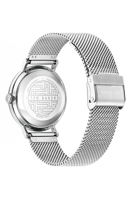Ted Baker Phylipa Peonia Mesh Strap Watch, 37mm In Silver