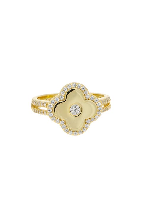 Cubic Zirconia Flower Ring