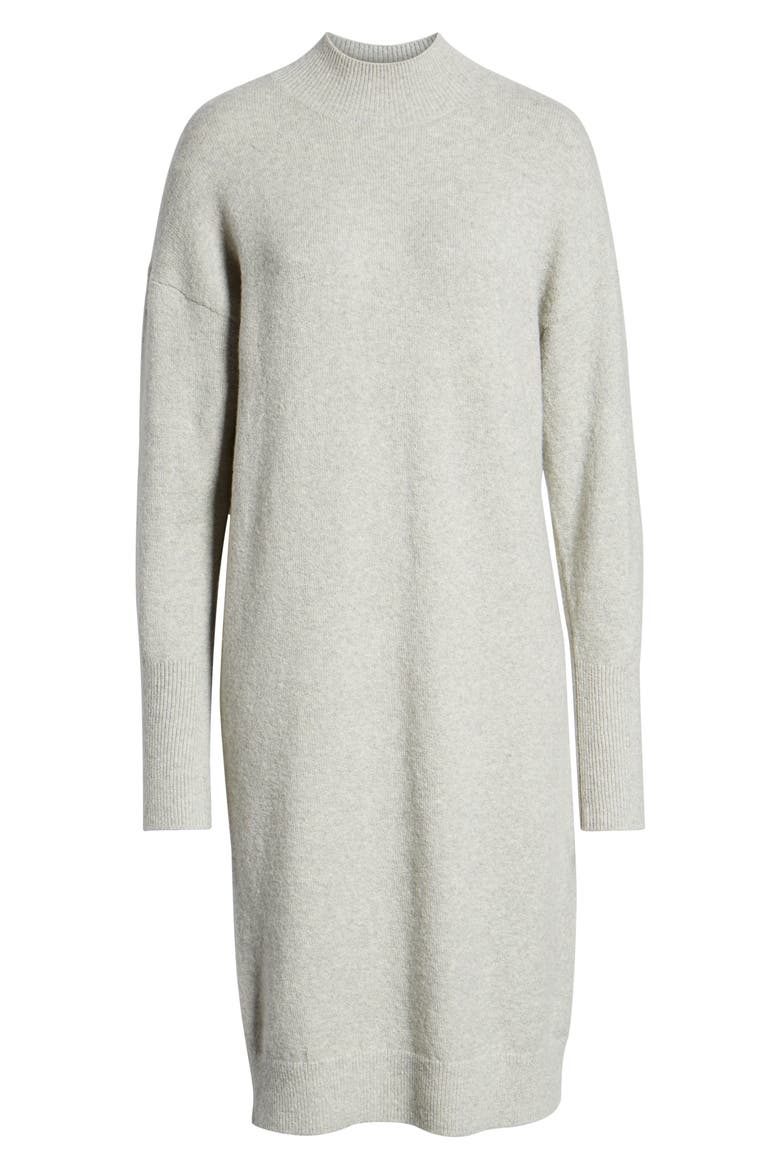 Mock Neck Sweater Dress, Alternate, color, GREY PEARL HEATHER