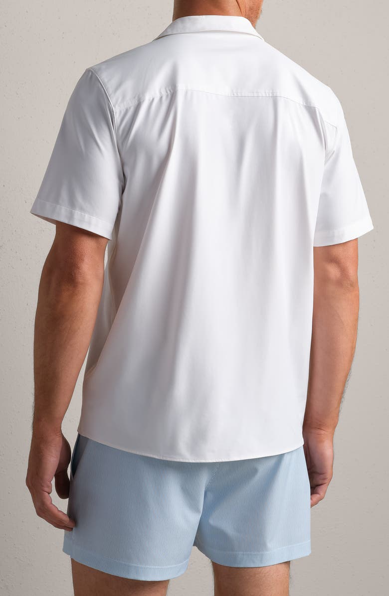 Rhone State of Mind Performance Camp Shirt, Alternate, color, Bright White