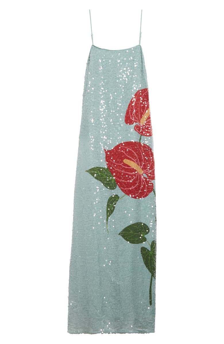 FARM Rio Anthurium Sequin Shift Dress, Alternate, color,