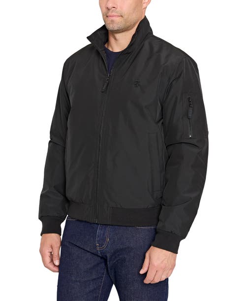 Izod Tech Racer Bomber Jacket In Black