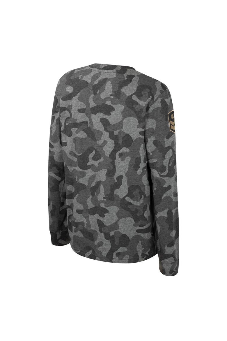 Youth Colosseum Camo Virginia Tech Hokies OHT Military Appreciation Dark Star Long Sleeve T-Shirt, Alternate, color, Camo