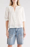 Rails Lilah Lace Trim Button-Up Shirt