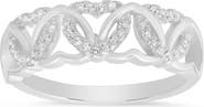 Queen Jewels Sterling Silver Interlock Cubic Zirconia Heart Ring